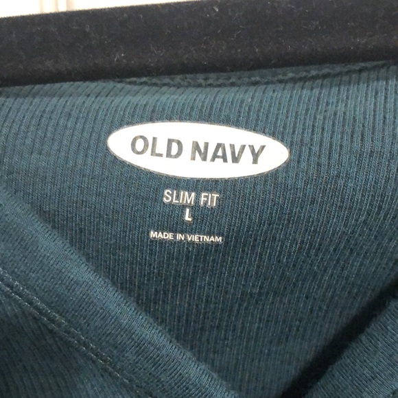 Old Navy 1 Green Ribbed V Neck Long Sleeve, 1 Maroon Ribbed V Neck Long Sleeve - Picture 5 of 9